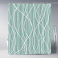Modern Gradient Stripe Shower Curtain with Hooks