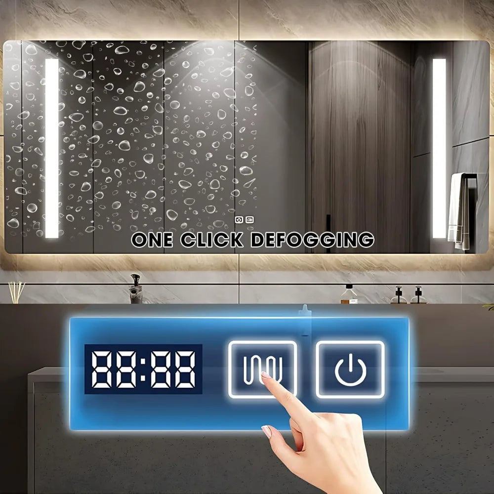 Modern Chic Vanity with Sink and LED/ Smart Technology Mirror Full Set