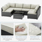 Outdoor Sectional Wicker Rattan Furniture Set