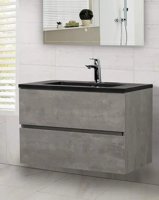 Modern Sleek Floating Vanity with Sink