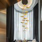 Golden Copper Lotus Leaf Chandelier