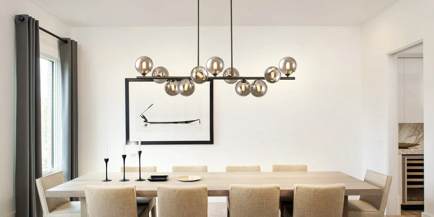 Modern Linear Bubble Chandelier
