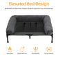 Elevated Dog Bed with Cooling Breathable Mat and Soft Plush Mat