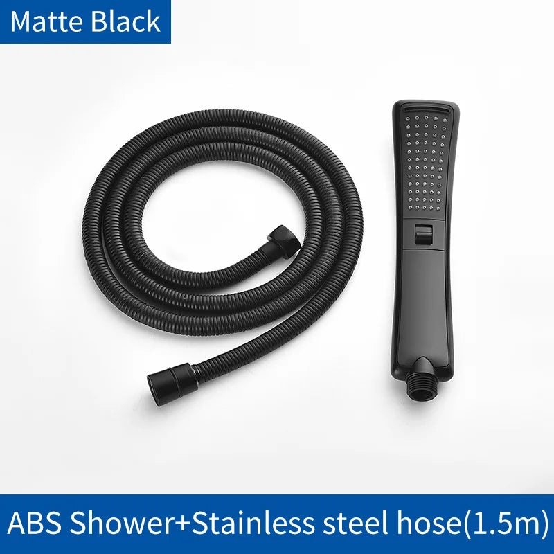 Modern Sleek High-Pressure Shower Head Set