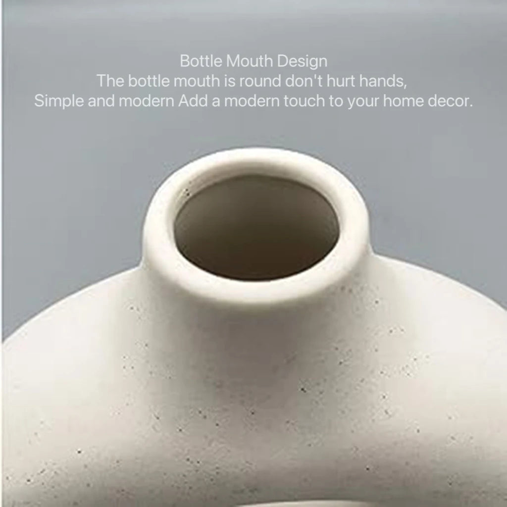 Minimalist Nordic Boho Ceramic Vase, Set of 2