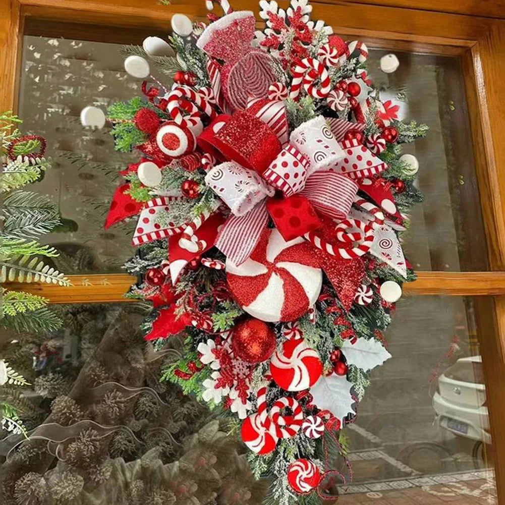 Upside Down Christmas Tree Garland Wreath