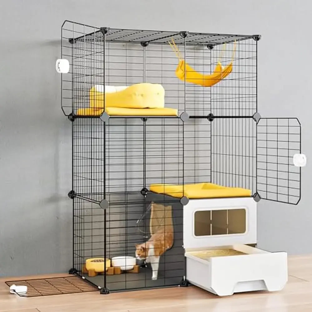 Cat Cage with Litter Box