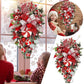 Upside Down Christmas Tree Garland Wreath