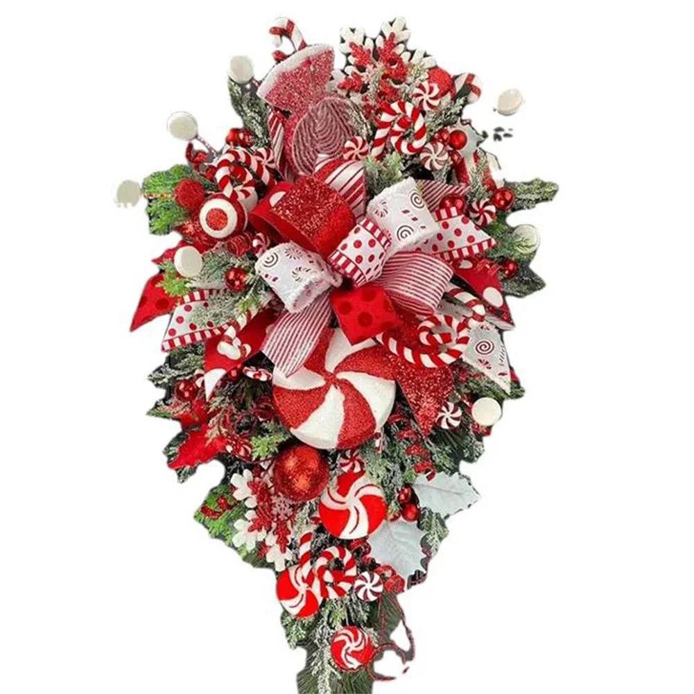 Upside Down Christmas Tree Garland Wreath