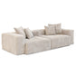 Modern Corduroy Fabric Sectional Couch with Pillow