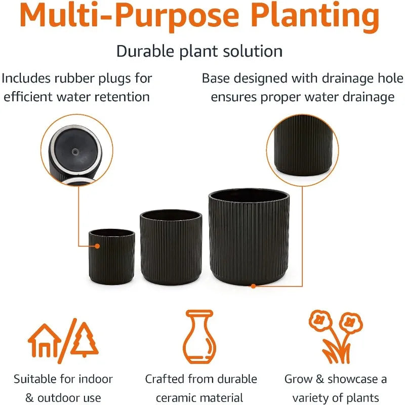 Modern Ceramic Planter Set