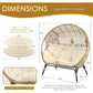 Loveseat Egg Chair with Cushions