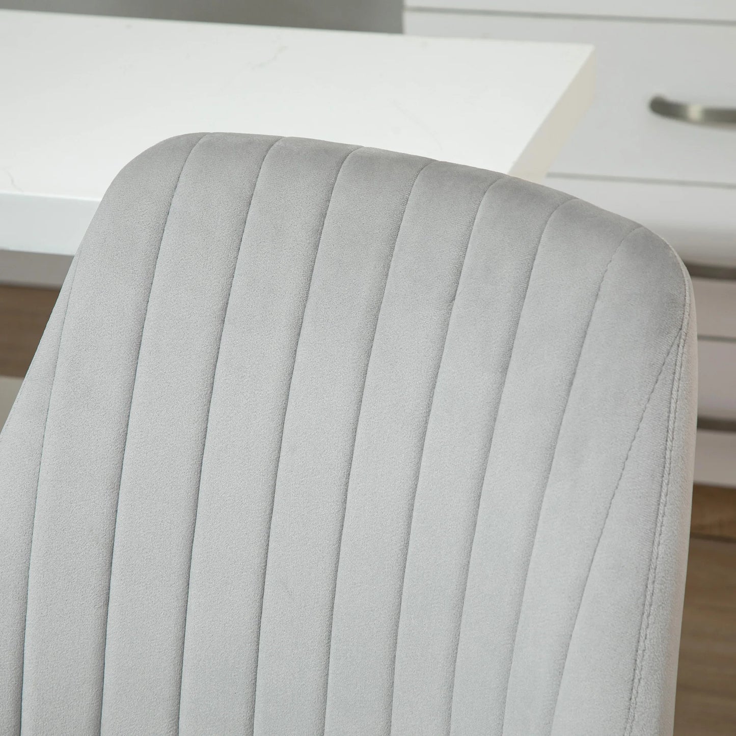 Velvet Upholstery Swivel Office Chair
