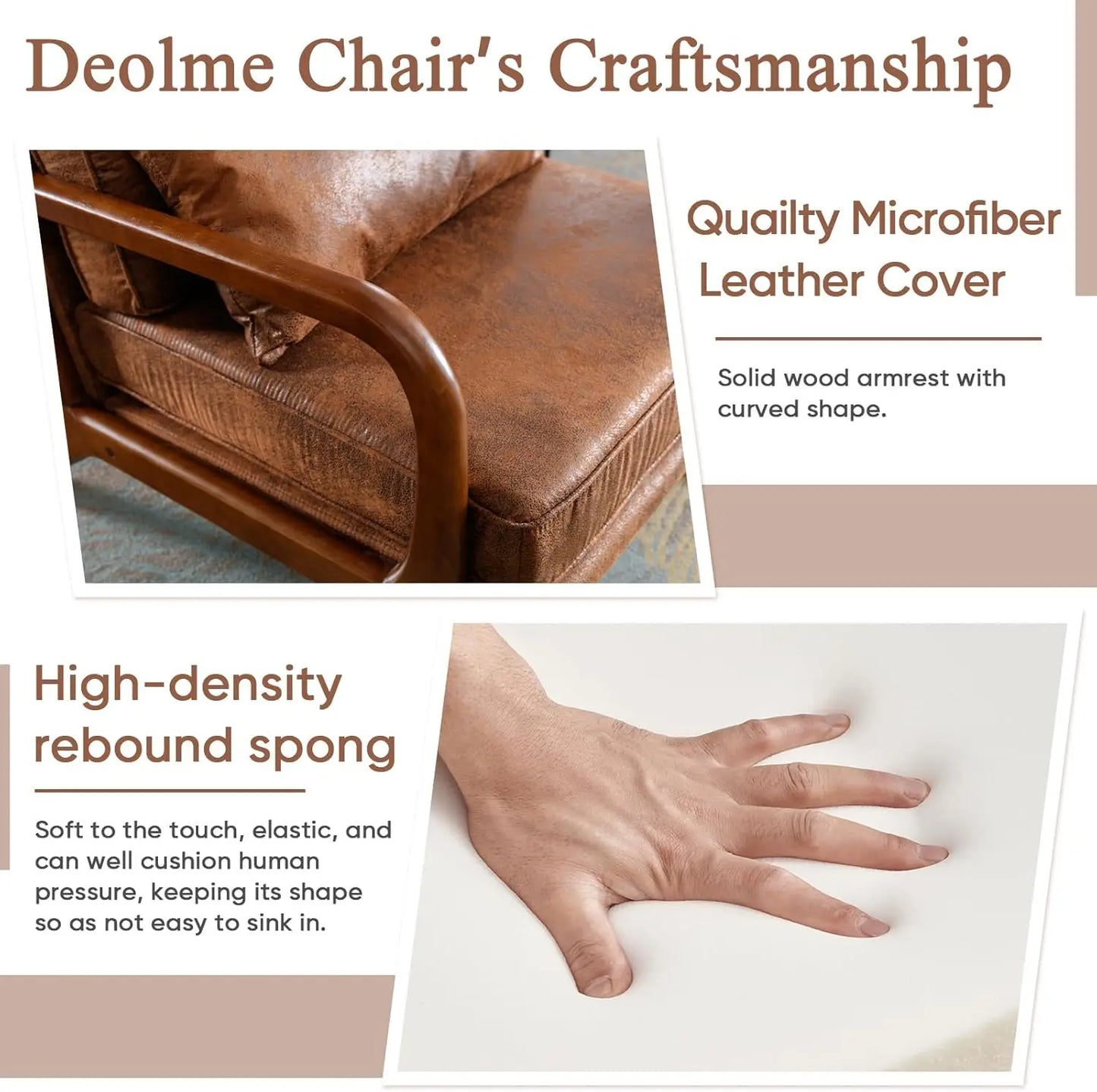 Modern Mid-Century Accent Chair with Pillow