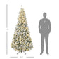 Flocked Artificial Christmas Tree with LED Lights