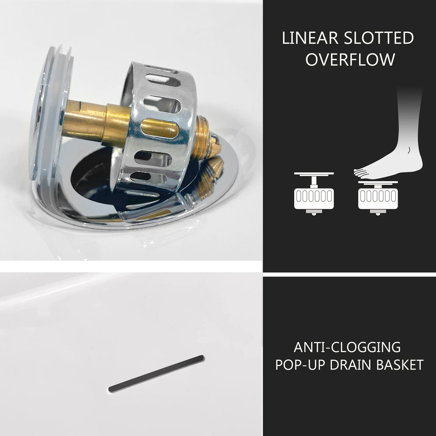 Modern 55" Oval Acrylic Bathtub