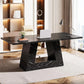 Modern Wooden Faux Marble Executive Desk