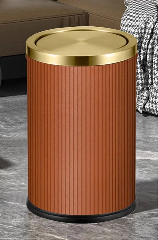 Leather / Marble Waste Bin with Lid