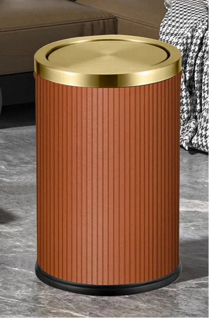 Leather / Marble Waste Bin with Lid