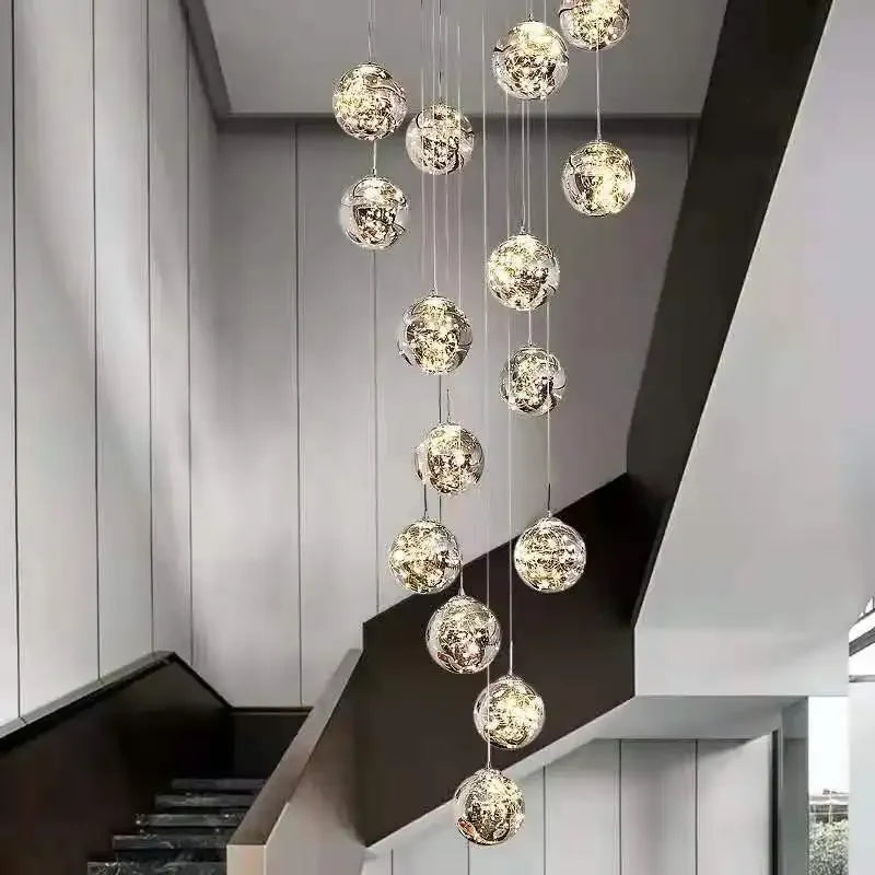 Nordic Glass Bubble Ball Chandelier
