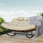Oversized Loveseat Rocking Papasan Chair with Cushions