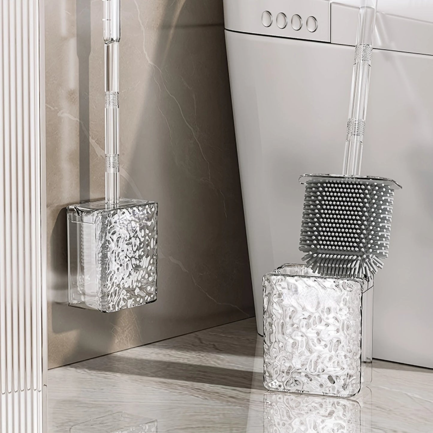 Luxury Glacier Pattern Wall Mounted Toilet Brush