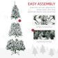 Flocked Artificial Christmas Tree with LED Lights