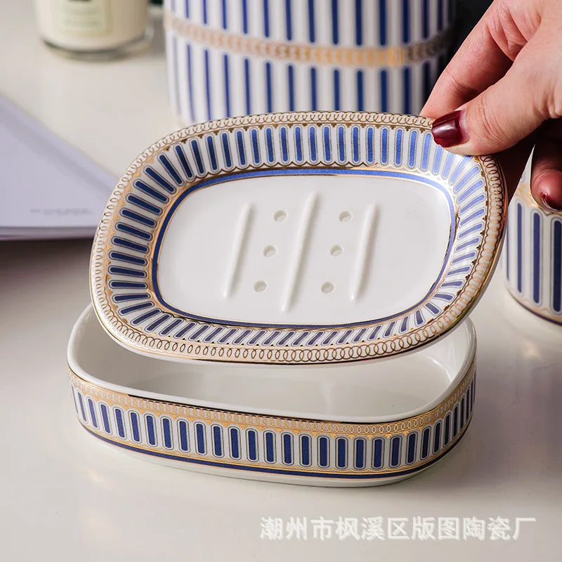 Elegant Ceramic Bathroom Essential Set