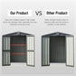 Outdoor Storage Shed with Lock and Vents