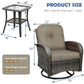 Swivel Rocker Wicker Chair Set
