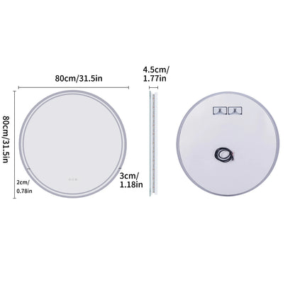 Smart LED Technology Round Mirror