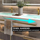 Modern  Chic Vanity with Sink, LED/ Technology Mirror, and Faucet, Full Set