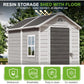 Resin Outdoor Storage Shed with Floors and Window
