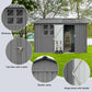 Metal Garden Sheds with Window and  Lockable Doors