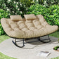 Oversized Loveseat Rocking Papasan Chair with Cushions