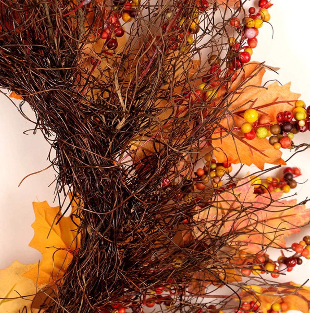 Berries, Maple Leaf Garland Wreath