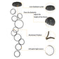 Modern 10 Rings LED Chandelier