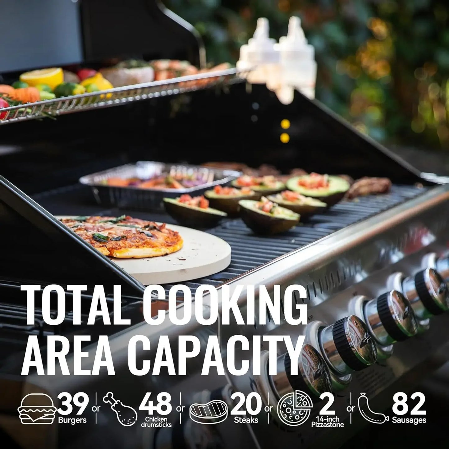 Six Burner Propane Gas Grill with Sear Burner and Side Burner