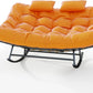 Oversized Loveseat Rocking Papasan Chair with Cushions