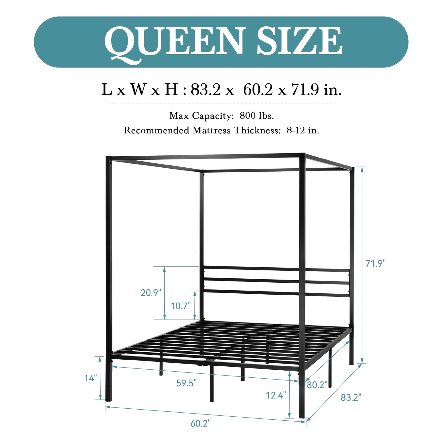Modern Canopy Bed Frame