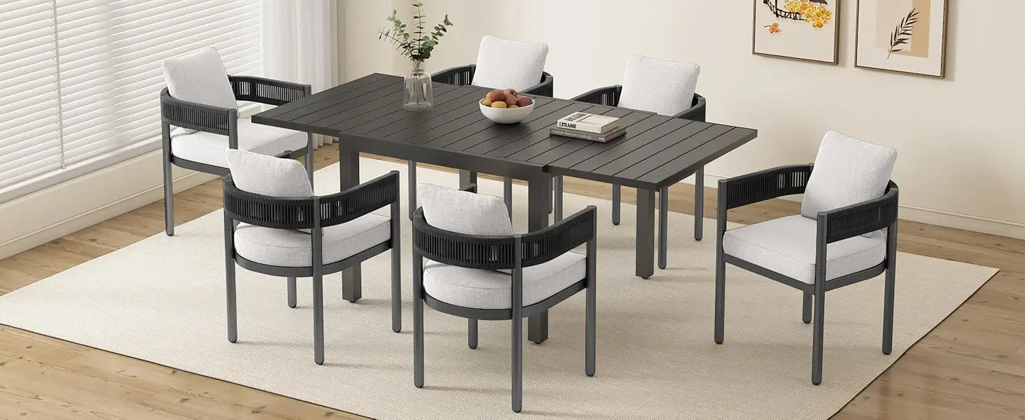 Extendable Desktop Patio Dining Set
