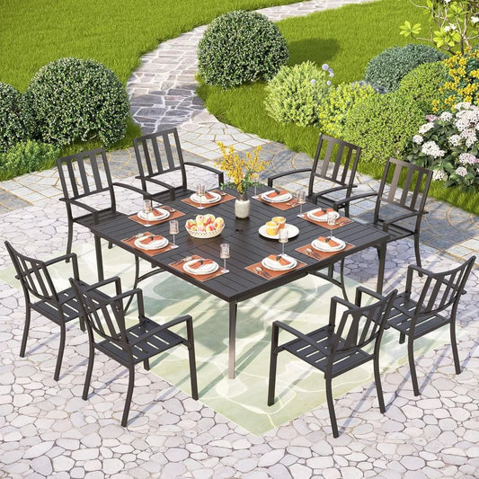 Square Metal Dining Set