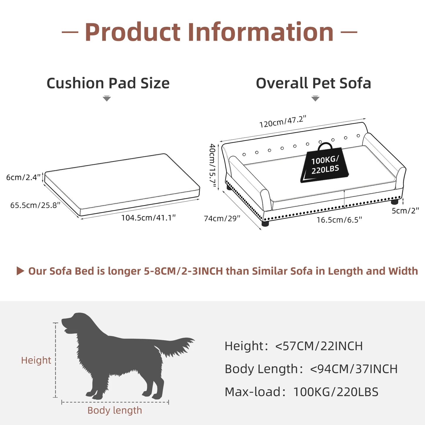 Luxurious Pet Snuggle Lounge Chair with Removable Cushion