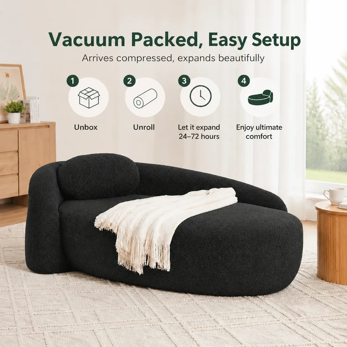 Modern Bouclé Cloud Lounge Chair