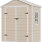 Resin Storage Shed with Floor, Window, and Double Lockable Doors