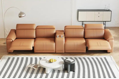 Modern Morocco 4-Seat Power Reclining Sectional Sofa