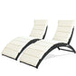 Wicker Pool Lounger with Cushion