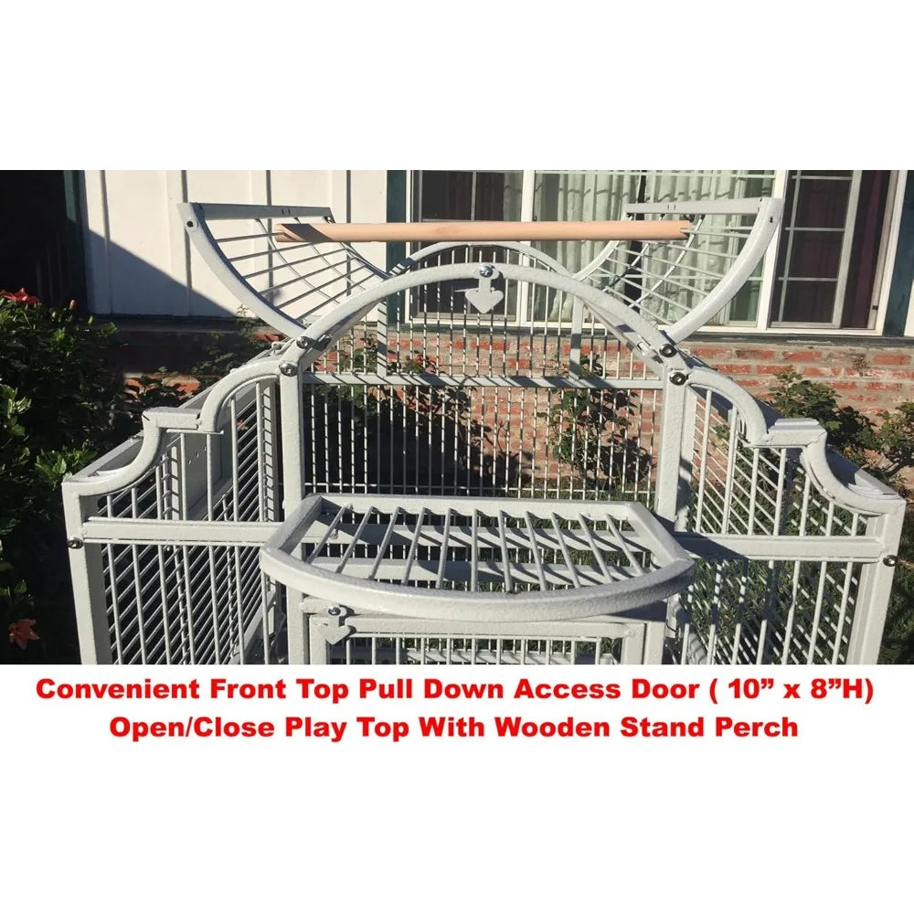 Large Elegant Stylish and Durable Wrought Iron Bird Cage