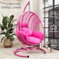 Oversized Wicker Swing Egg Chair with Cushions