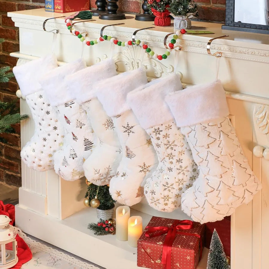 White Christmas Stockings